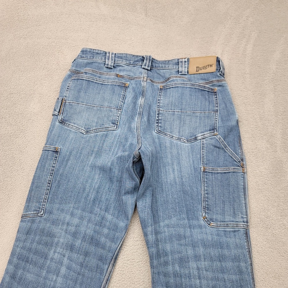 Duluth Trading DuluthFlex Ballroom Jeans Mens 36x31 Blue Relaxed Fit Carpenter